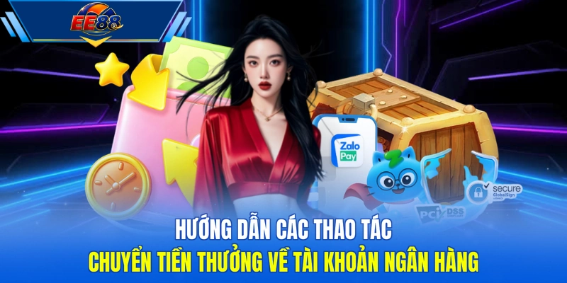 Hướng dẫn các thao tác chuyển tiền thưởng về tài khoản ngân hàng 